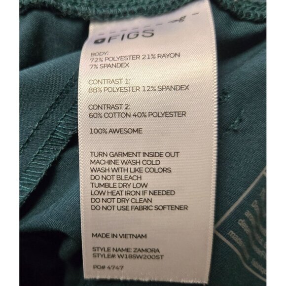 Figs Womens Zamora Jogger Scrub Pants Limited Edition Forest Green L Tall - Picture 12 of 12